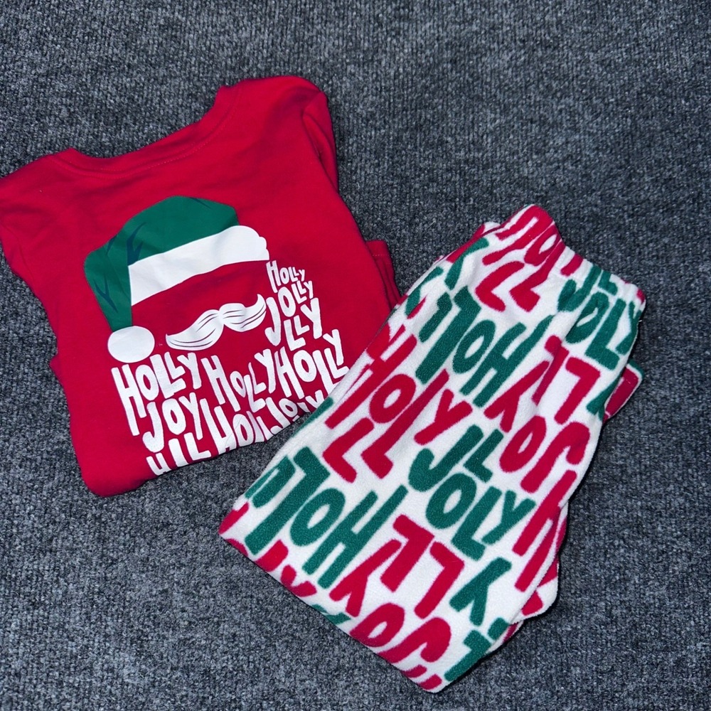 Carters Cozy Fleece Kids Christmas Pajama Bundle 5 Sets Santa Gingerbread  4T/4A
